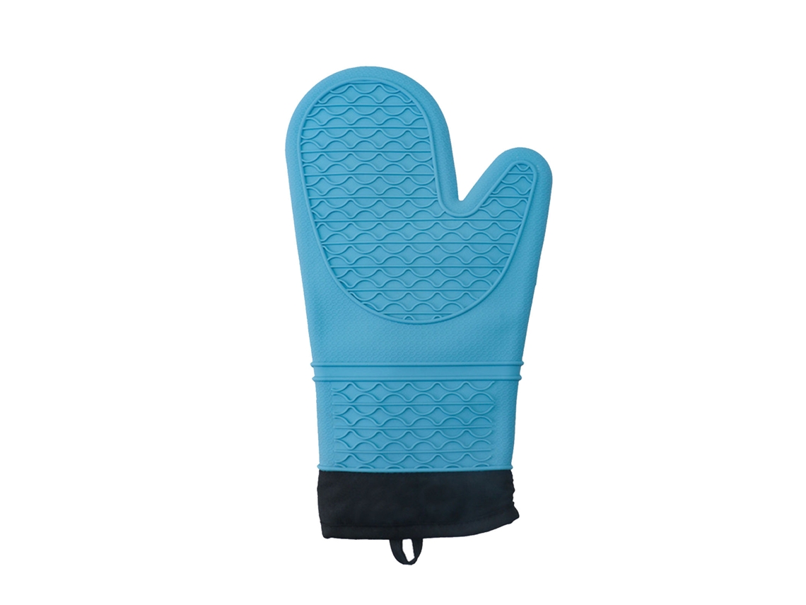 Guantes De Horno De Silicona Resistentes Al Calor Para Microondas Guantes De Cocción Espesorados Azul Cielo