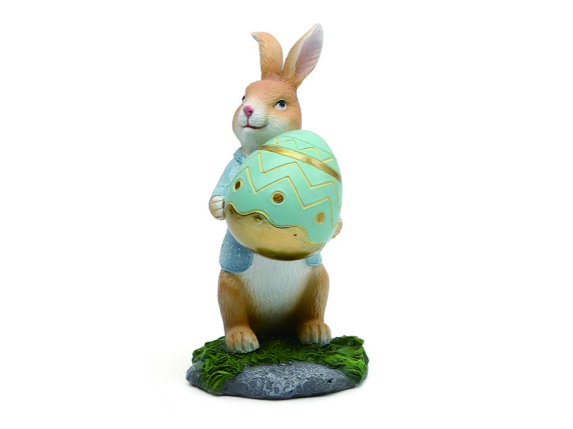Figuritas De Conejito Pascua Con Zanahoria, Linda Estatua Conejo Resina, Artesanías Adornos, Regalos