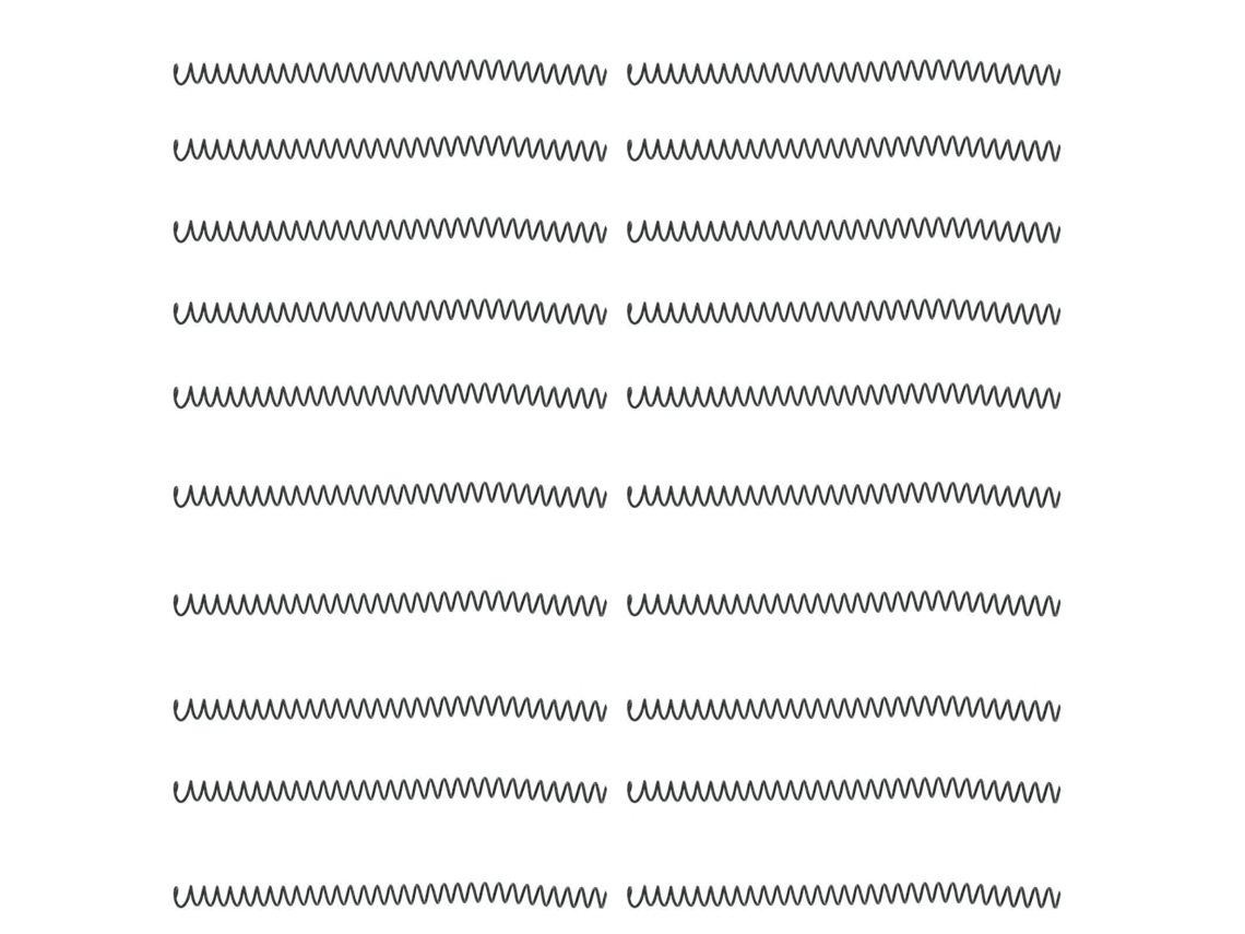 20 Espirales De Plástico Abs Para Encuadernar 30 Hojas, Color Negro.