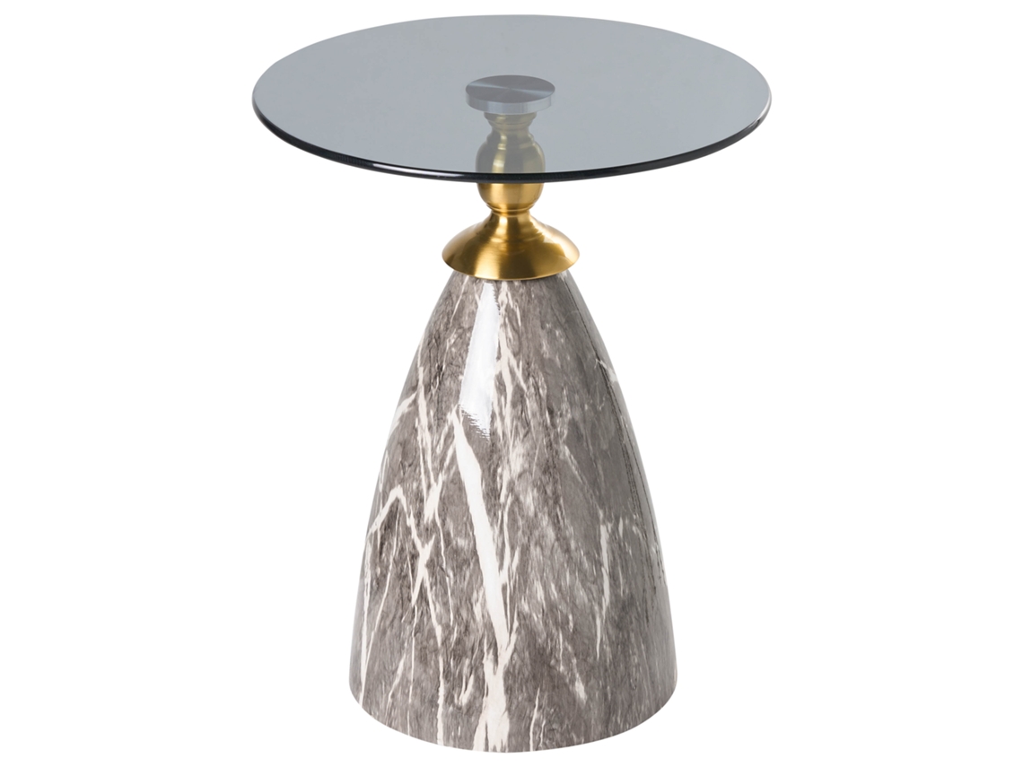 Mesa auxiliar Beliani Cady de hierro negro (40 x 40 x 50 cm)