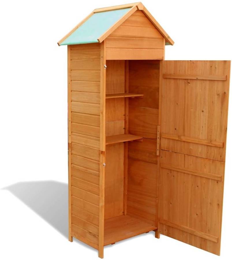 Vidaxl Armario De almacenaje madera impermeable mueble exterior para 79x49x190