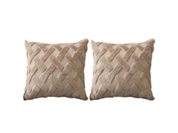 Juego De 2 Fundas De Almohada De Felpa Bohemia Lisas, 45,7 X 45,7 Cm