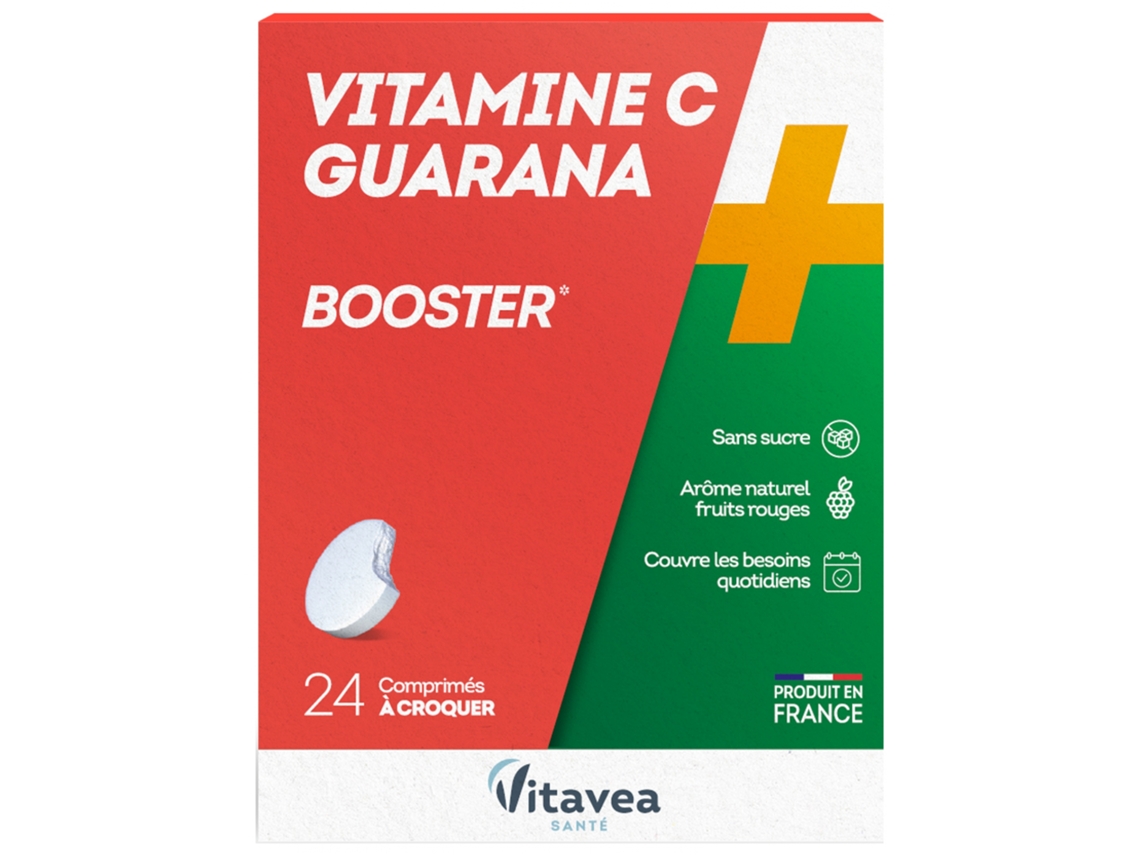 Vitamina C Guarana 24 Comprimidos Masticables VITAVEA