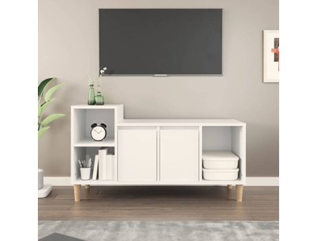 Mueble De Tv VIDAXL Blanco Madera contrachapada (100x35x55 cm)