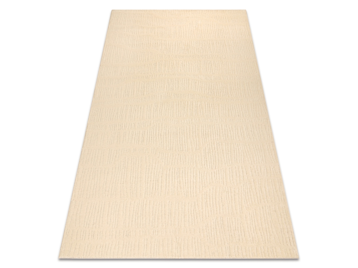 Alfombra De Lana Textura 488.14.la100 Osta - Pauta Estructural Crema