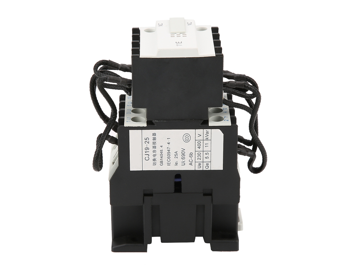 Contactador De Condensador De Cambio 25a 11kvar Ac Cj19-25/11 Para Tarea De Condensador
