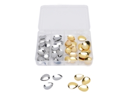 Danu26 80 piezas de cucharas de pesca giratorias de acero inoxidable para pesca en agua dulce y salada - Oro Plata