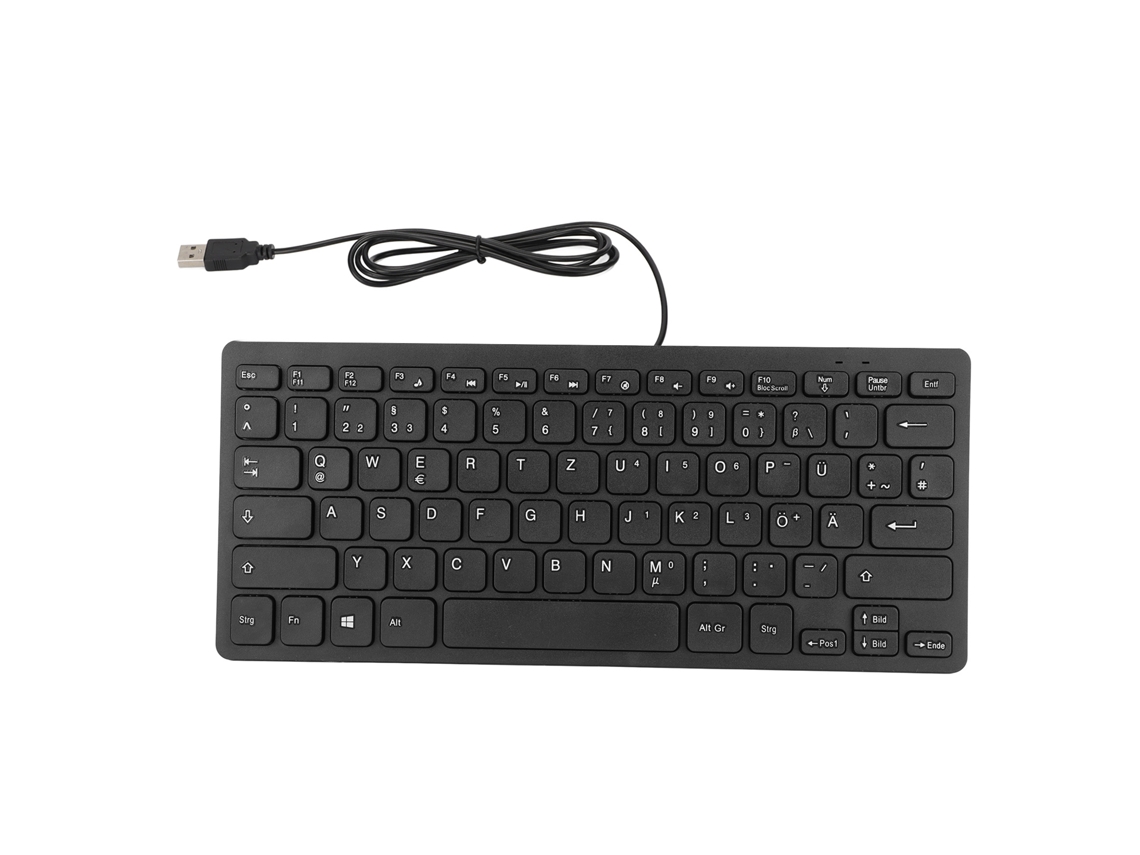 Mini Teclado Usb Con Cable De 78 Teclas, Estilo Alemán, Ultrafino Y Silencioso, Para Ordenadores De Sobremesa Y Portátiles.