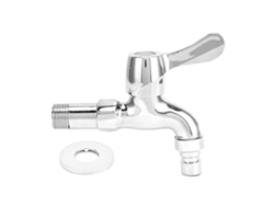 Grifo De Acero Inoxidable Con Rosca Macho G1/2, Caño Único, Para Lavadora Doméstica Y Baño.