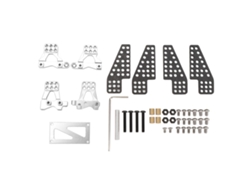 5pcs Soporte De Amortiguador Rc Upgrade Aluminio Fibra De Carbono Para Crawler 1/18 Plata