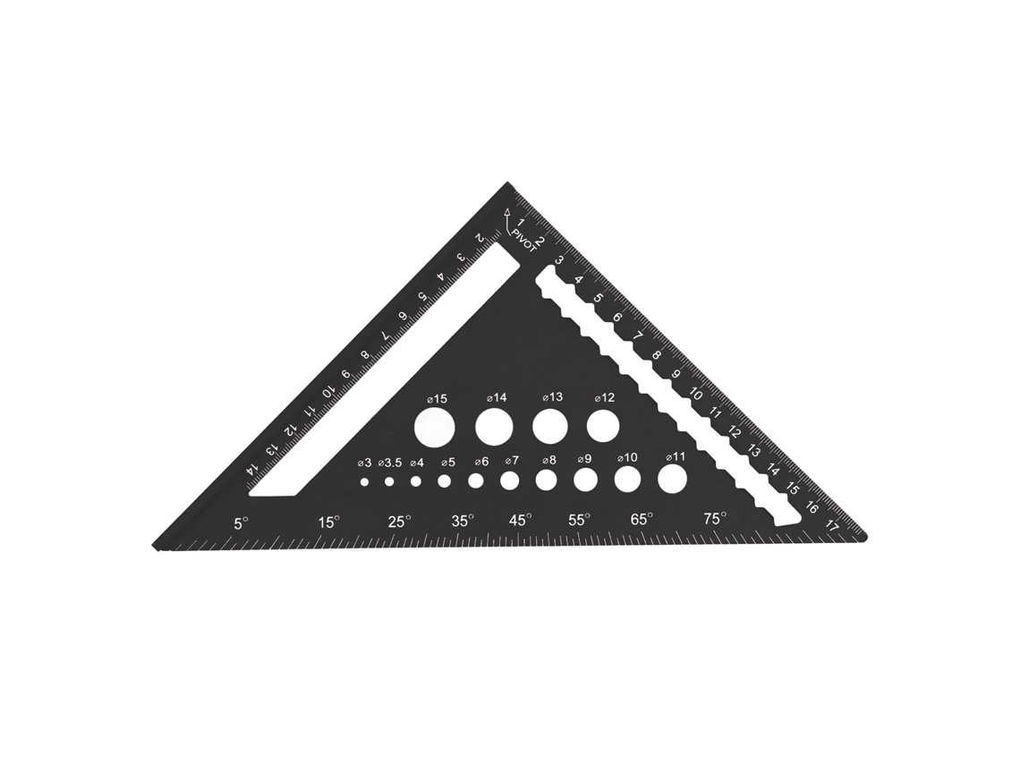 Régua Triangular De 7 Polegadas Rafter Square De Alumínio De 90 Graus Ferramenta De Layout De Carpintaria