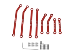 Kit De Barras De Tracción Rc Para Axial 1/24 Scx24 Crawler, Repuestos De Aluminio Rojo.