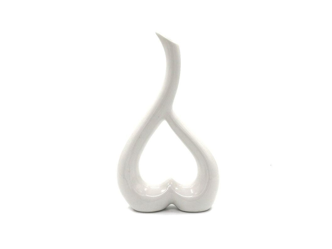 Jarrón de cerámica artístico, regalo ideal para bodas u ocasiones especiales, para el hogar o la oficina (blanco).