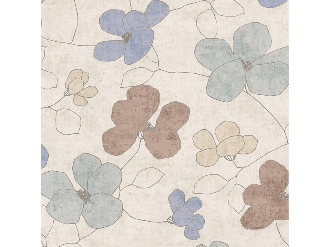 Profhome 791473-gu Papel Pintado Floral Ligeramente Texturado Mate 5,33 M2
