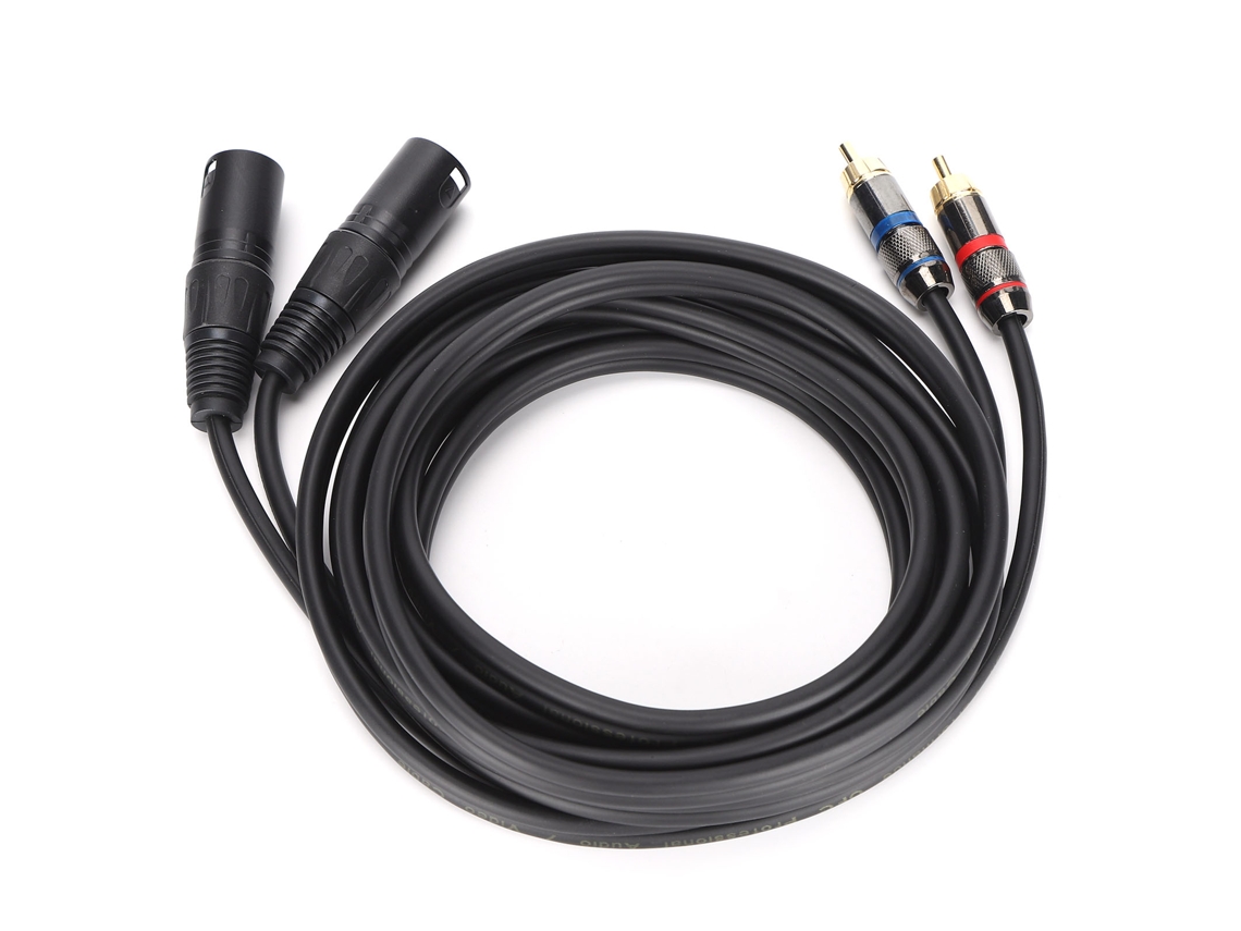 Cable De Micrófono Jorindo, Adaptador De Cable Xlr Doble Macho A Rca Doble Para Sistema De Audio Estéreo Hifi Y Sistema