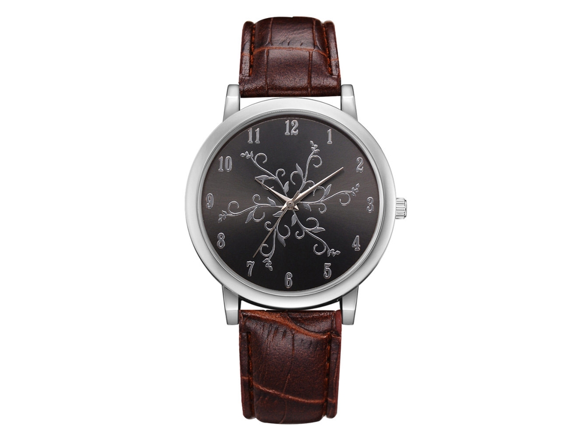 Reloj De Pulsera Para Mujer Rebirth Con Elegante Estampado Floral, Correa De Nailon Y Cuarzo Negro.