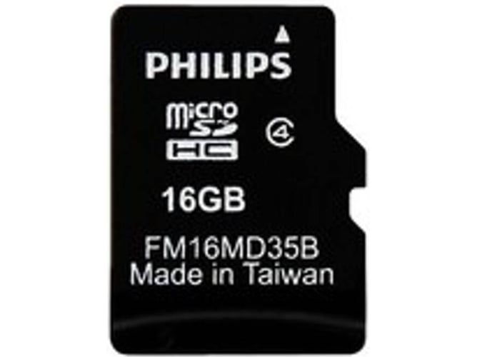 Tarjeta de Memoria MicroSDHC PHILIPS 16GB