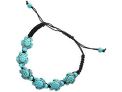 Pulsera de tortuga trenzada turquesa, joyería de muñeca para mujer Nostalgia88