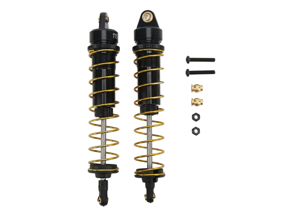 Amortiguador Ajustable Rc Con Muelle Para Coche Axial Scx10 90046 Axi03007 1/10 Crawler 115 Mm Negro