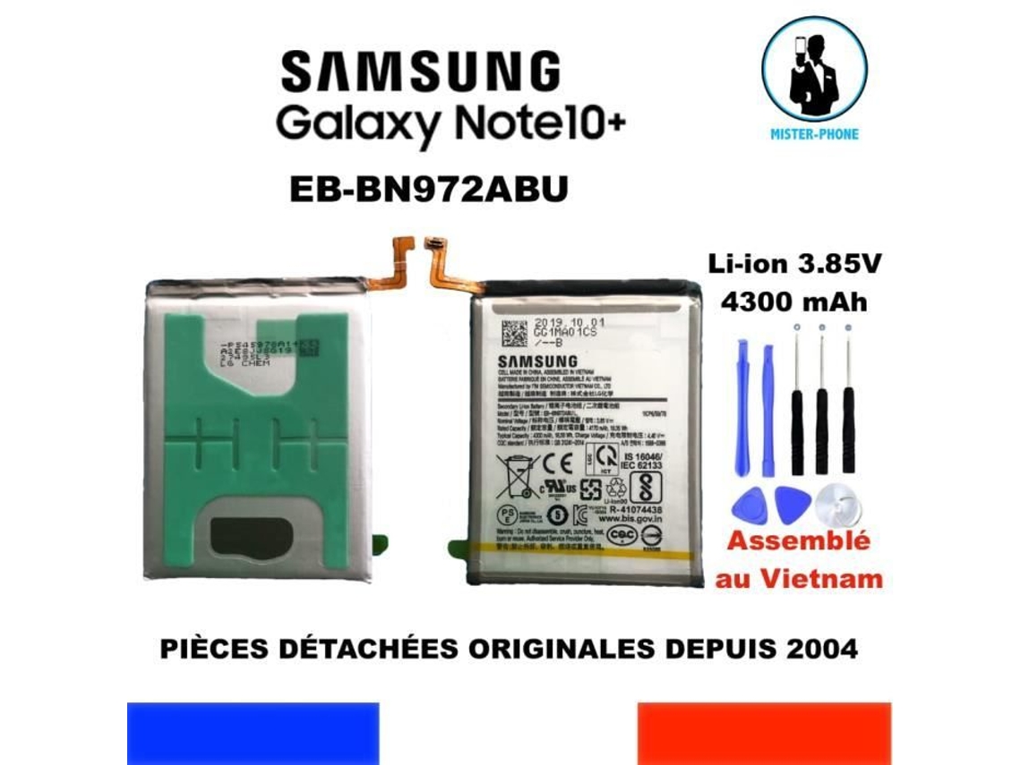 Batería Original SAMSUNG Eb-Bn972Abu Galaxy Note 10 Serie Sm-N975 4300Mah Oem Original Kit De Herramientas De Batería Genuina