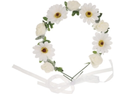 Tocado Floral De 3 Piezas Para Bodas, Ideal Para Fotos Y Eventos Especiales, Color Blanco.