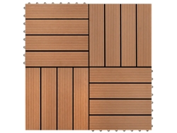 Baldosas De Porche De Wpc 30x30 Cm 2 M² Marrón 22 Unidades