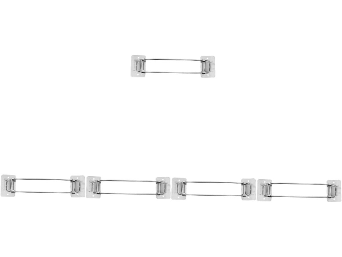 Juego de 5 barras de almacenamiento para RV, accesorio de almacenamiento para baño, barras de tensión para Slowmoose