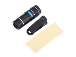 Mini telescopio monocular portátil para teléfono móvil con clip y enfoque de 12x