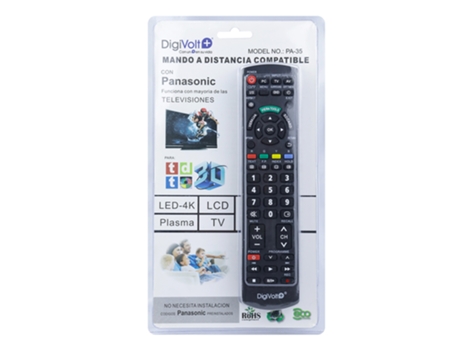 Mando A Distancia Universal Para Smart Tv Digivolt Pa-35 (Negro)