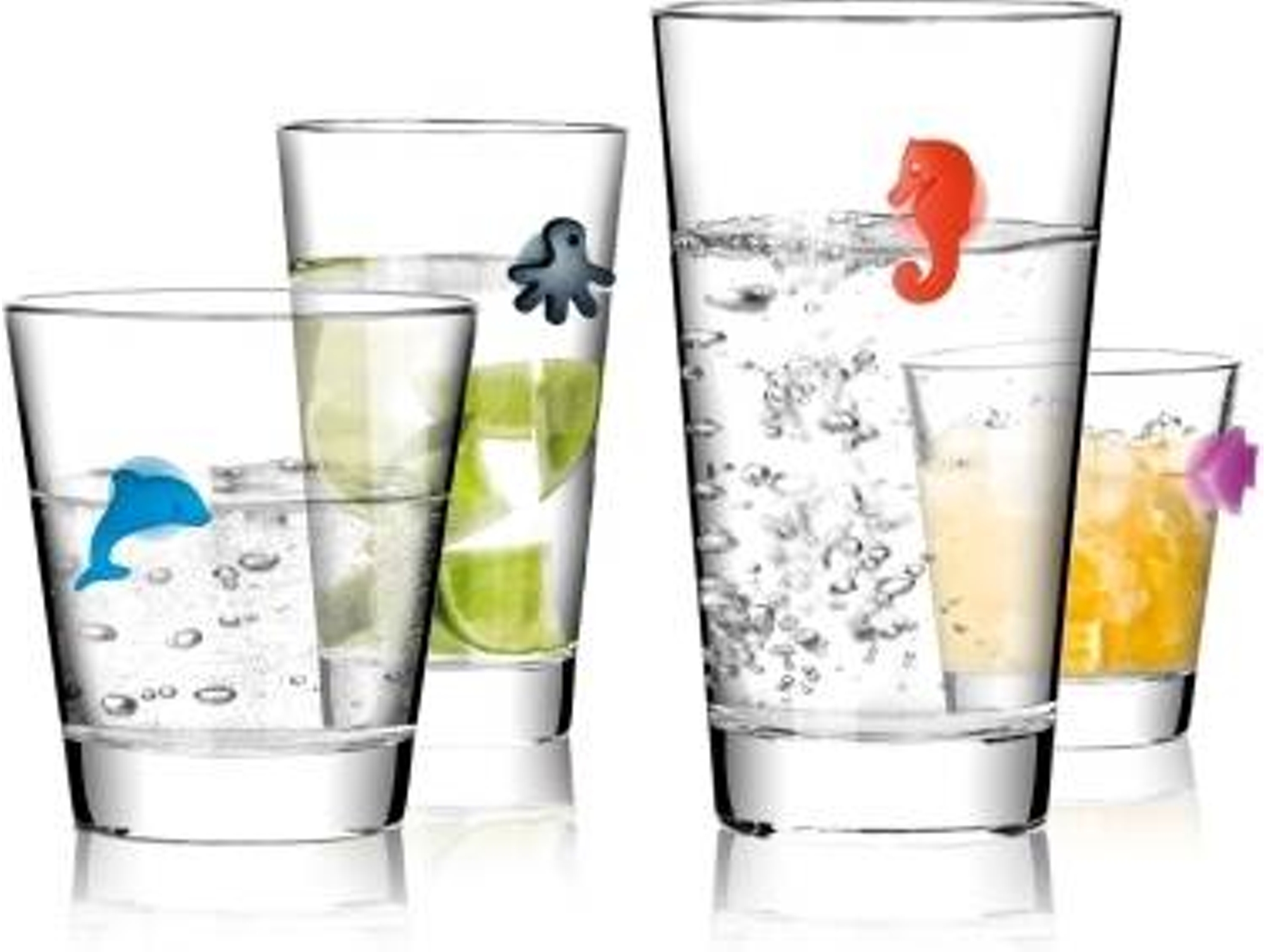 12 Marcadores p/Vaso TESCOMA Mydrink Océano
