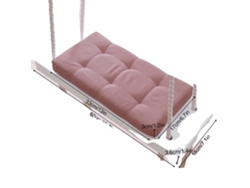Columpio de madera para niños, cojín de espuma suave, alta capacidad de carga, rosa OEM