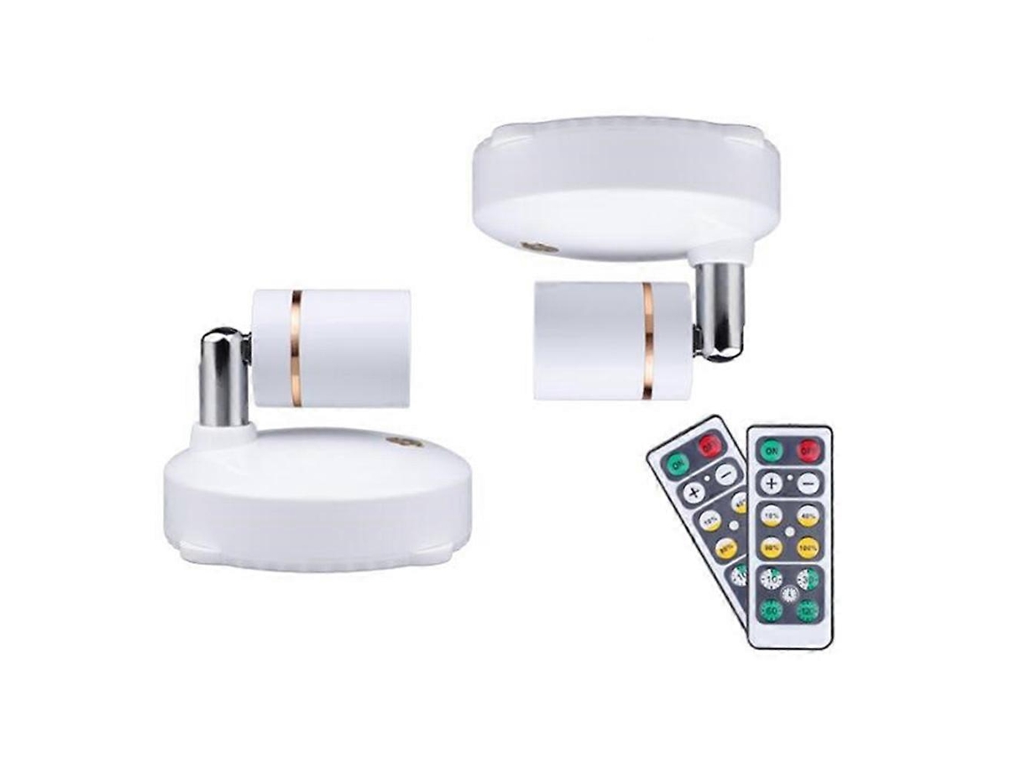 Focos LED inalámbricos con batería, regulables y giratorios para interiores.