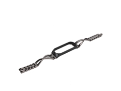 Correa De Pulsera Mi 4 Con Incrustación De Diamantes, Decoración De Metal De Moda, Forma En X Negra, Pulsera De Metal Para Reloj Inteligente Femenino