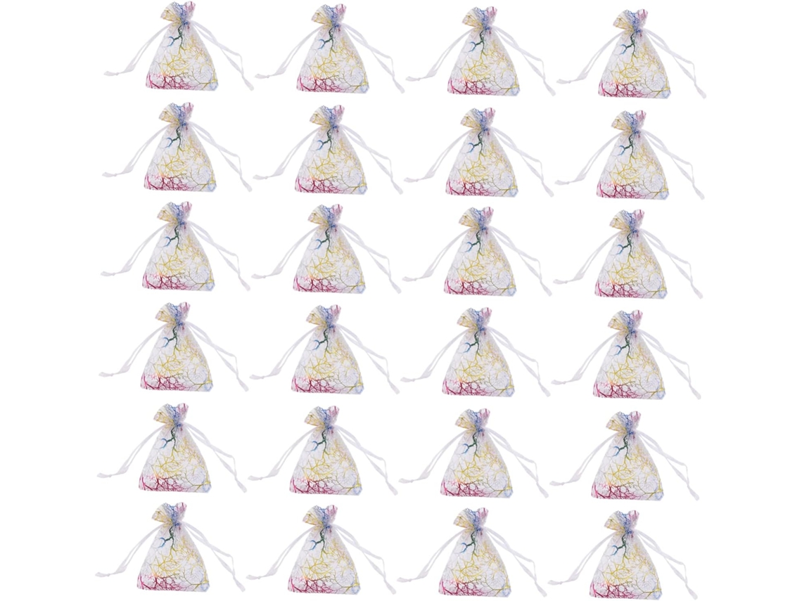 De 5 Sacos De Organza Com Cordão Para Armazenamento, Pequenos Sacos De Organza Com Cordão