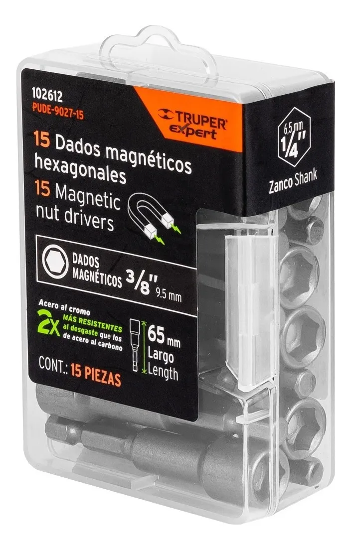 Caixa Com 15 Soquetes Magnéticos De 3/8 De Comprimento 2vayotoy