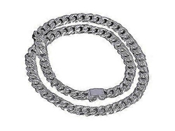 Collar de cadena ancha y gruesa para hombre con estampado, ideal para fiestas, discotecas y como regalo de Navidad. Hengjian