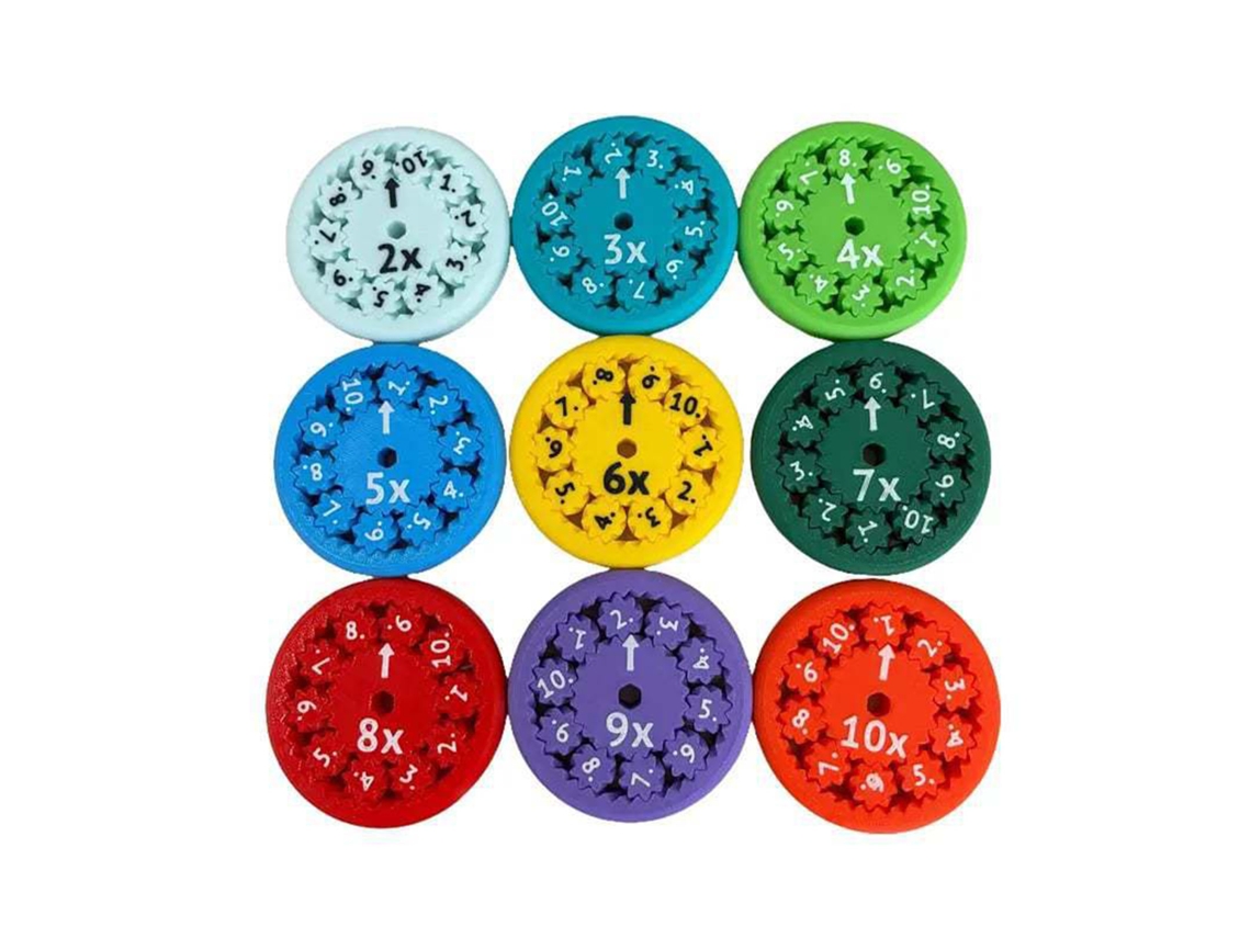 Ats-juguete Matsemático De Dedos Juego Interactivo De Mesa Rotatsorio Educatsivo Aprendizaje Aritmética Niños Multiplicación Y División 9pcs