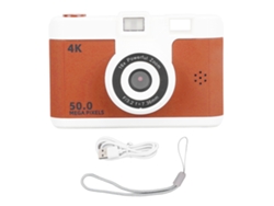 Cámara Digital 1080p 50mp Hd Lentes Duales Inalámbrica Zoom 16x Antishake Compacta Con Mp3 Juegos Para Vlogging Marrón