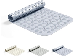 Alfombrilla De Baño Antideslizante, Con Ventosas, Antimohos, Lavable A Máquina, Azul, 70 X 38 Cm
