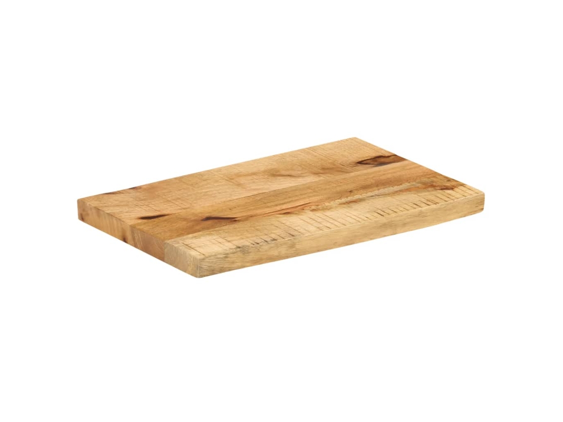 Tablero De Mesa | Superficie De Mesa | Tablero De Escritorio Borde Natural Madera Maciza Mango 40x20x2,5 Cm Wsd94480