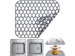 Alfombrilla de silicona para fregadero de cocina, resistente al calor, plegable, protector de acero inoxidable, accesorio, 34,5 x 29,5 cm