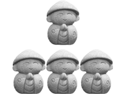 Juego 4 Piezas Decoración Piedra Buda Maitreya, Figura Para Acuario Hogar, Adorno Único Creativo,
