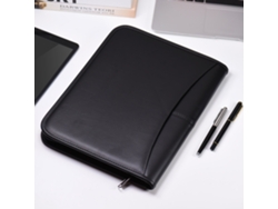 Carpeta Portafolio Profesional Tamaño A4 De Piel Sintética Con Cremallera Y Tarjetero.