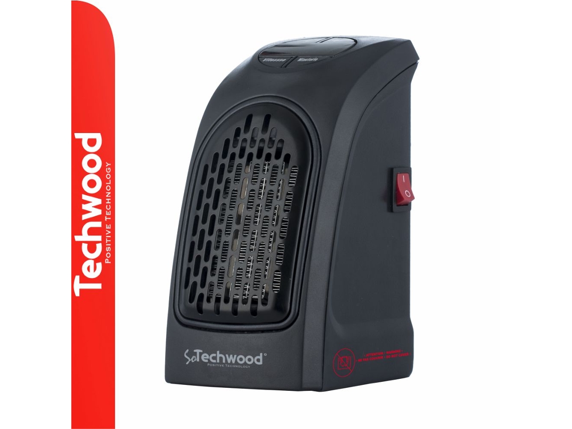 Calefactor Portátil TECHWOOD 400W Negro