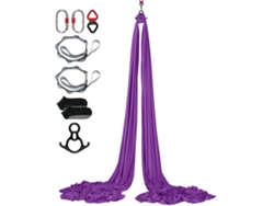Succebuy - Tela de yoga aérea de 8,7 yardas, para columpio, hamaca, trapecio, inversión, columpio volador, color morado