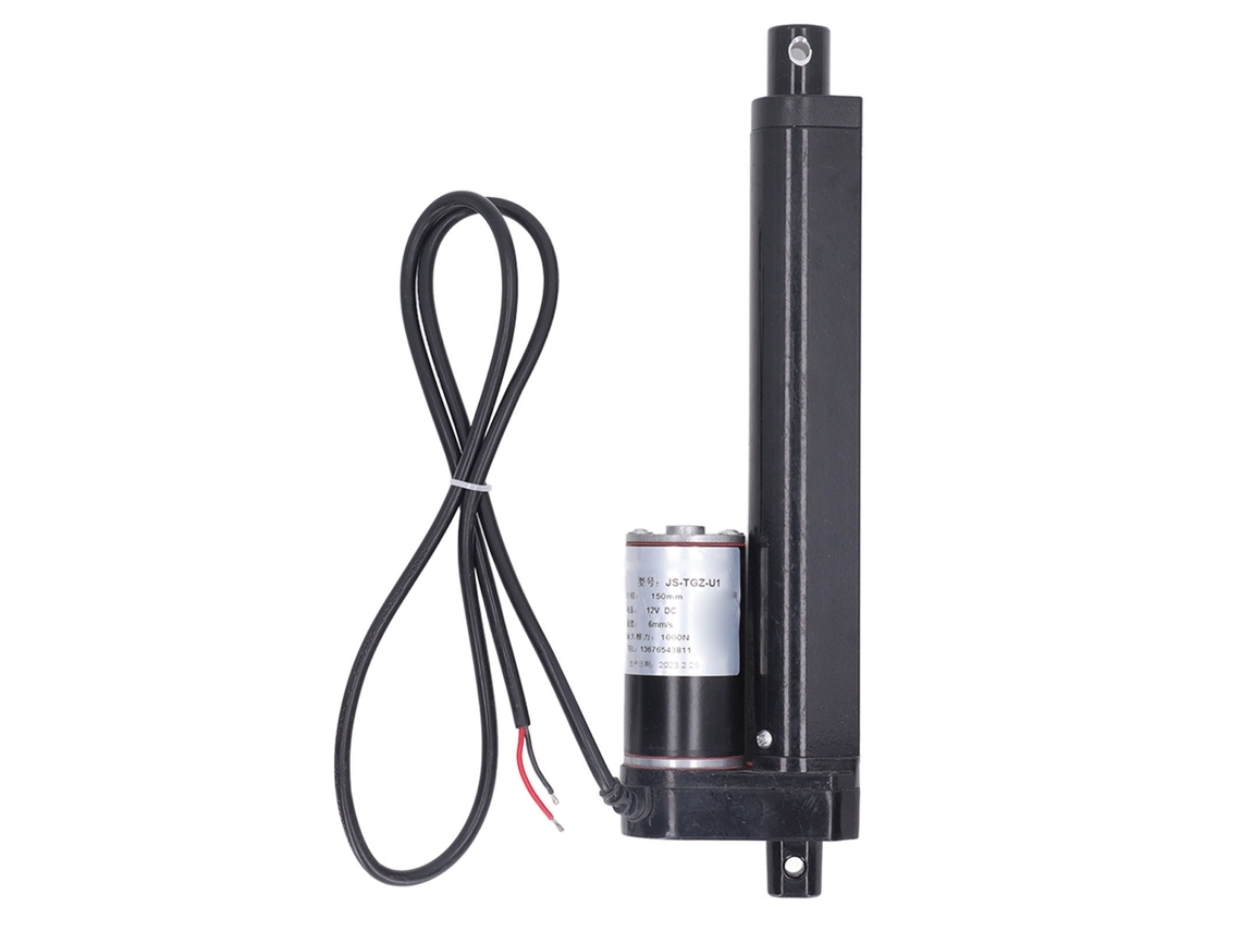 Actuador Lineal Eléctrico De 1000 N, 150 Mm, Ip65, Barra De Empuje De Aluminio Con Interruptor De Límite.