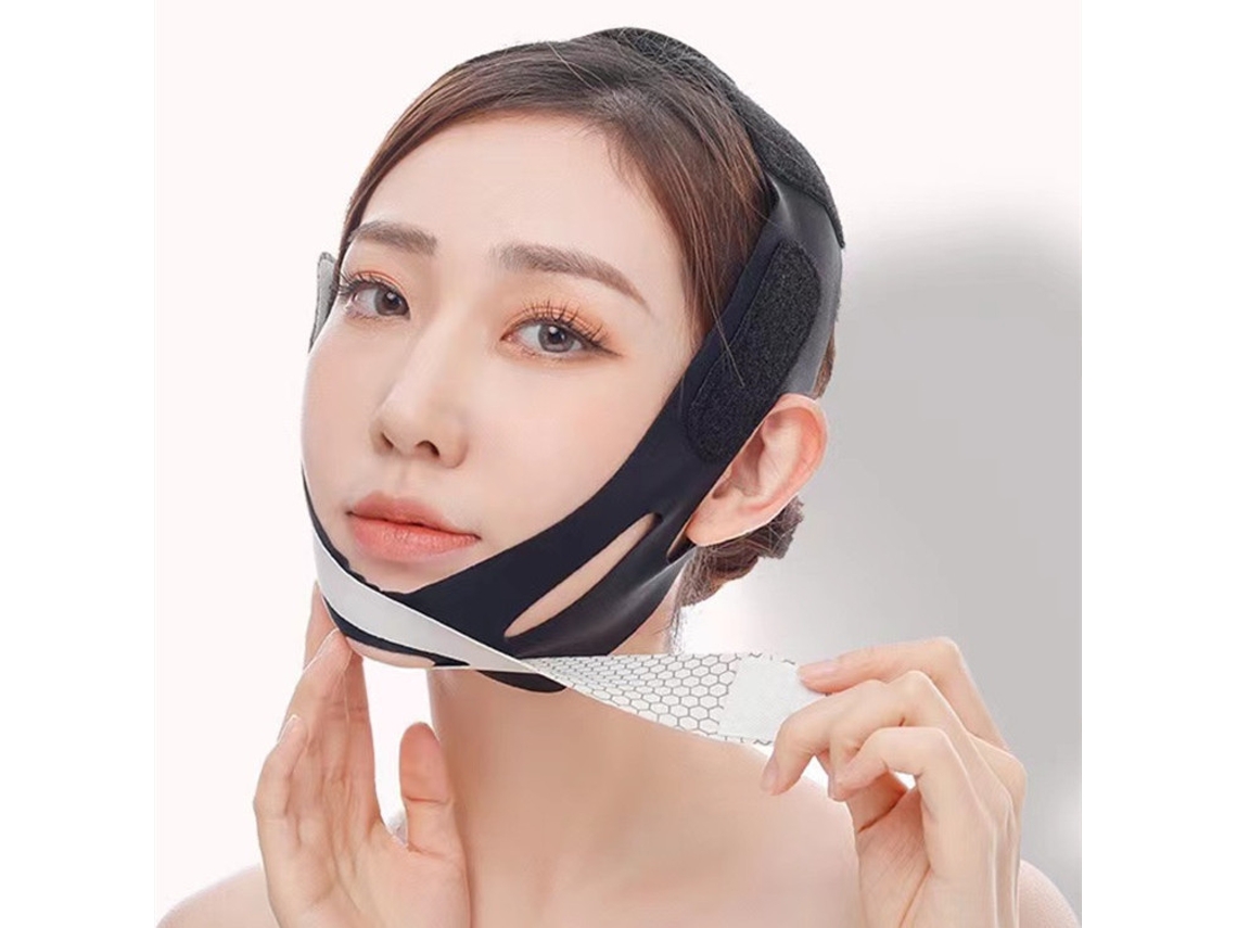 Mascarilla facial reafirmante y rejuvenecedora en forma de V ajustable para reducir la papada (Silver Siurn)