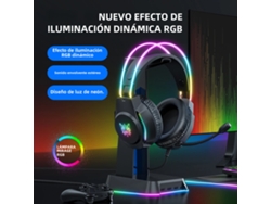 Auriculares para juegos con cable Onikuma, diadema RGB y micrófono flexible para PC y PS5 X26 Vayotoy