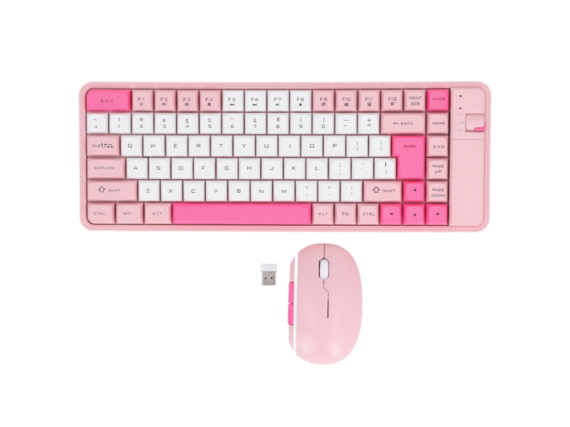 Combo De Teclado Y Ratón Inalámbricos Rosa
