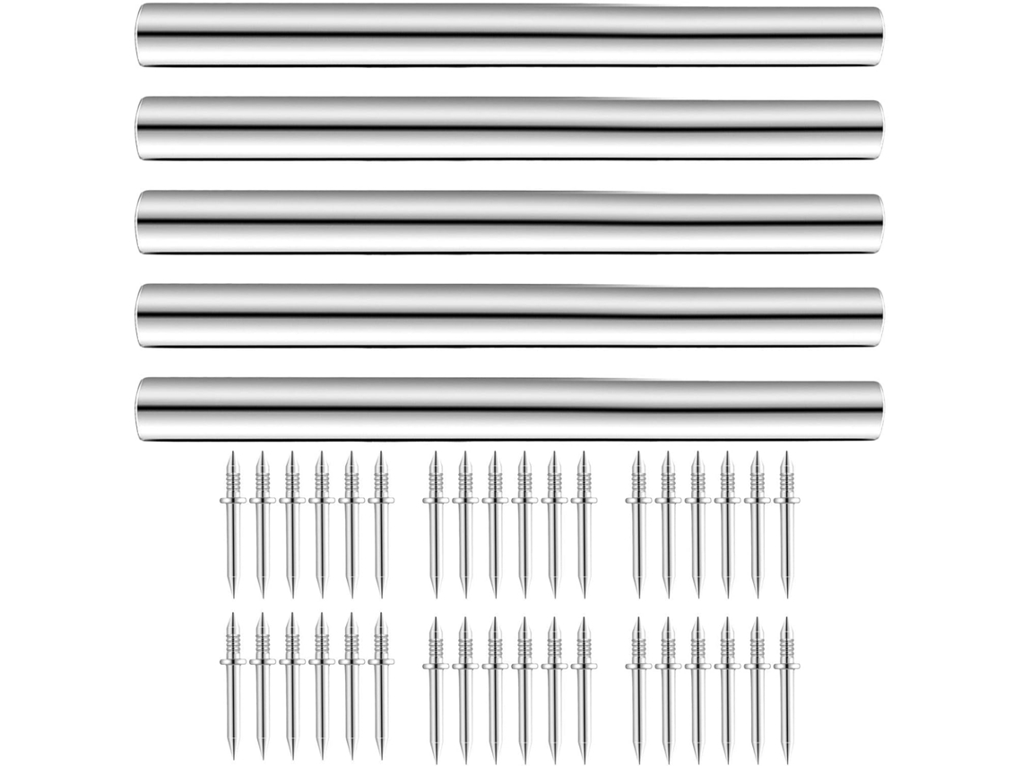 5 Clavos De Doble Cabeza, Resistentes A La Corrosión, Para Zócalos Galvanizados.